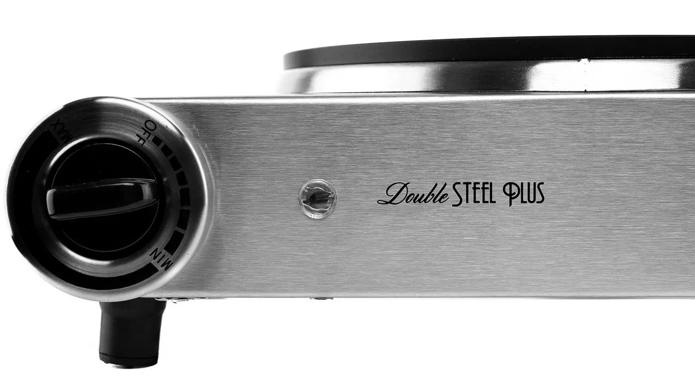 Palson, 2500 W, Double Steel Plus Electric Hob, Silver - Image 2