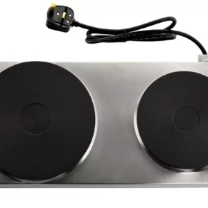 Palson, 2500 W, Double Steel Plus Electric Hob, Silver - Image 3