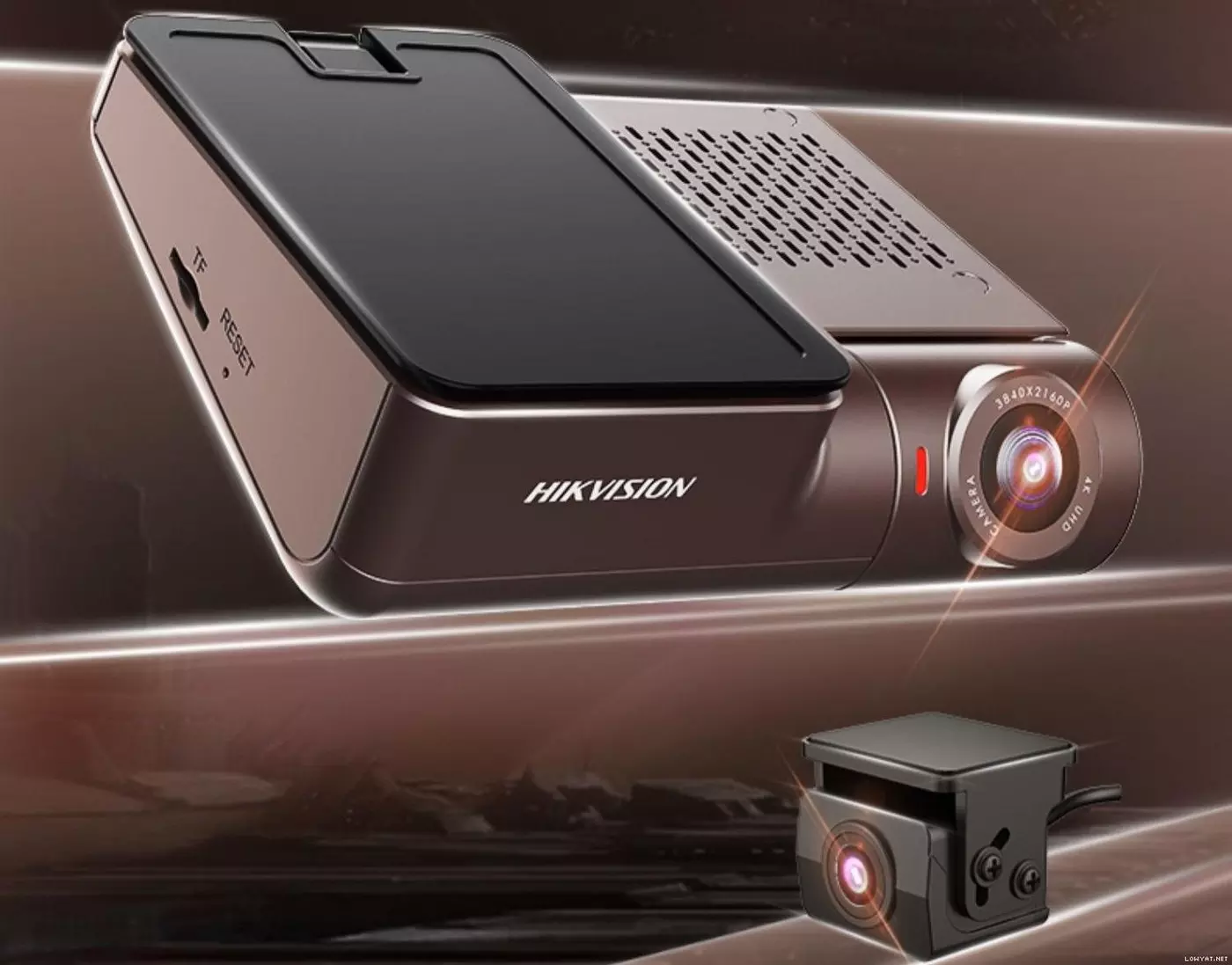 Hikvision G2PRO 4K Dual Dash Cam, Wide Angle Lens, WiFi, GPS, Black - Image 2