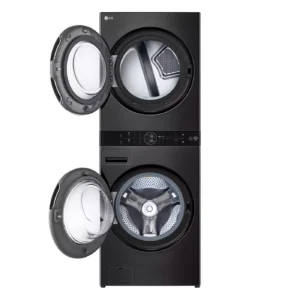 Alternative view of LG, Front Load WashTower 25kg Washer, 20kg Dryer, Central Control, Black Steel