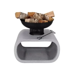 Alternative view of HOMEZ, MGO Fire Pit, 58 X 45 X 53.5 CM, Grey