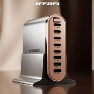 Jeebel 600w gan charging station with 8 ports and digital display - Image 3