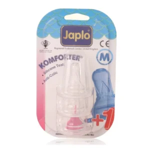 Alternative view of Gablo silicone baby feeding nipples set (3 pieces) size m | anti-colic clear replacement teats for medium flow
