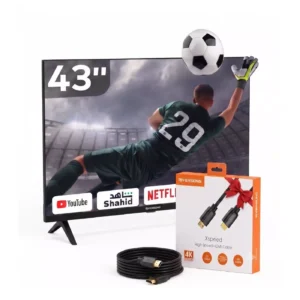 itel 43 FHD QLED Android Smart TV 2025 - Model L4360N + Riversong HDMI Cable 3M – High Speed 4K