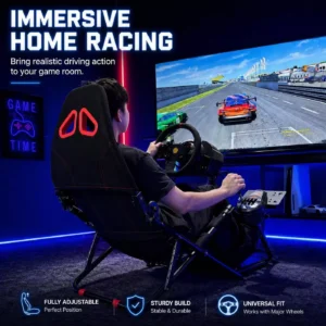 Alternative view of Chair gaming racing steering wheel seat