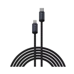 Devia gracious series usb-c to lightning 27w fast cable 3a, 3m - black ec645