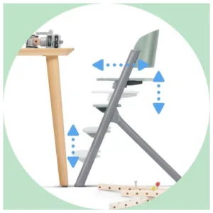 Alternative view of Kinderkraft - livy 4-in-1 highchair with calmee bouncer 0-110kg - aster pink